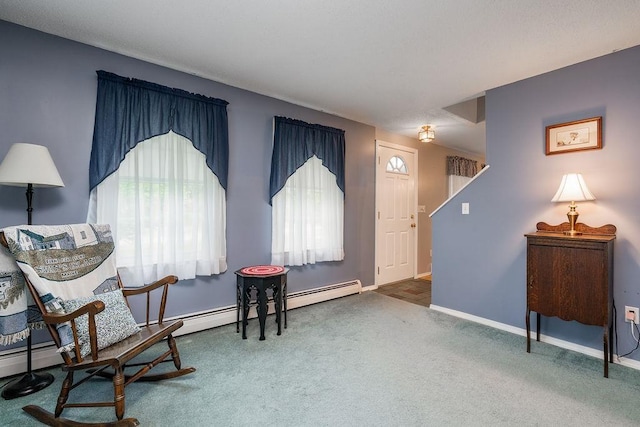 6 Lacy Ln, Nashua, NH 03062 - living area with carpet flooring and a baseboard heating unit