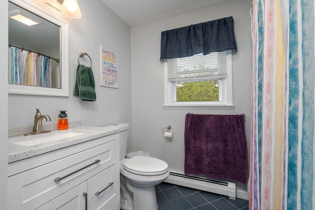 6 Lacy Ln, Nashua, NH 03062 - bathroom with baseboard heating, tile patterned flooring, and vanity