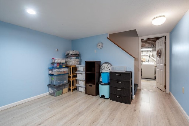 6 Lacy Ln, Nashua, NH 03062 - home office featuring washer / dryer and light wood-type flooring