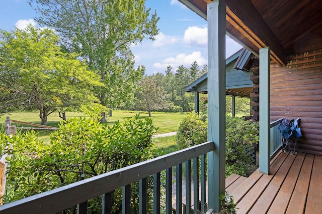 43 Knights Pond Rd, South Berwick, ME 03908 - wooden terrace featuring a yard