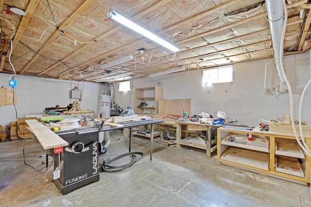 43 Knights Pond Rd, South Berwick, ME 03908 - below grade area featuring a workshop area and water heater