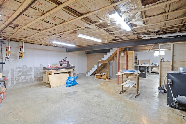 43 Knights Pond Rd, South Berwick, ME 03908 - unfinished basement with stairway