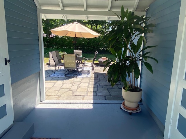 34 Dewey St, Springfield, VT 05156 - view of patio featuring outdoor dining area