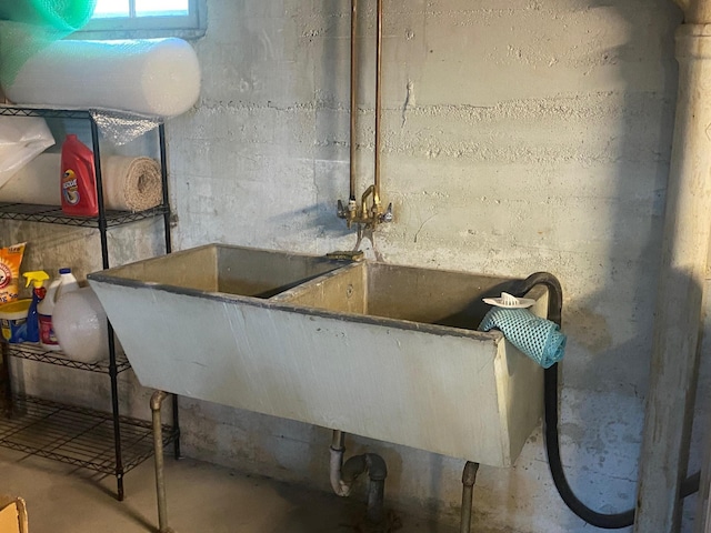 34 Dewey St, Springfield, VT 05156 - detailed view of unfinished concrete flooring