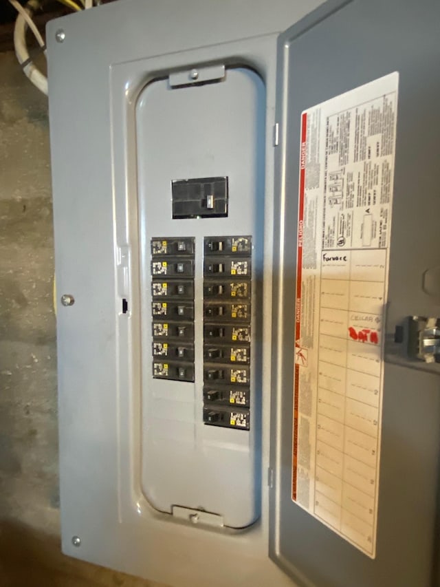 34 Dewey St, Springfield, VT 05156 - utility room featuring electric panel