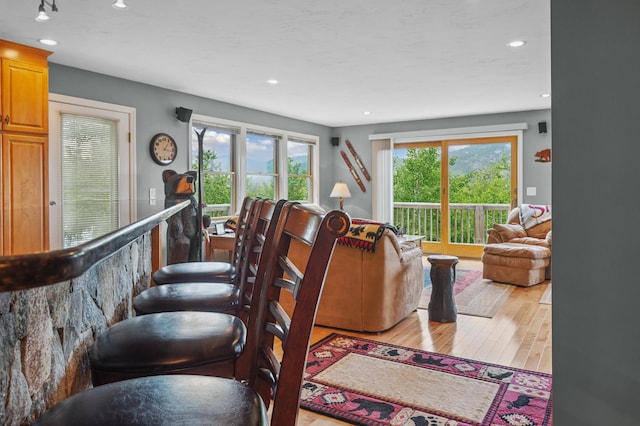53 Ammonoosuc Dr, Bartlett, NH 03812 - living area featuring light wood-style floors and recessed lighting