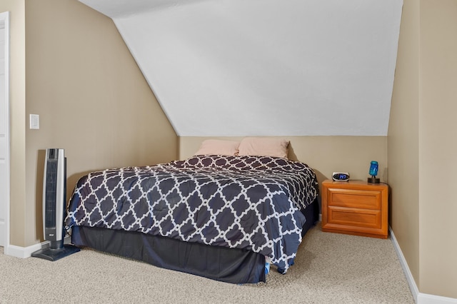 53 Ammonoosuc Dr, Bartlett, NH 03812 - carpeted bedroom featuring lofted ceiling and baseboards