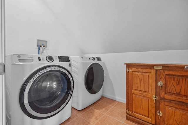 53 Ammonoosuc Dr, Bartlett, NH 03812 - laundry room featuring cabinet space, independent washer and dryer, and light tile patterned flooring
