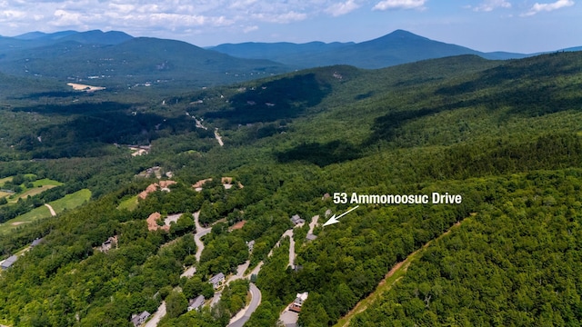 53 Ammonoosuc Dr, Bartlett, NH 03812 - drone / aerial view of a forest and a mountain backdrop