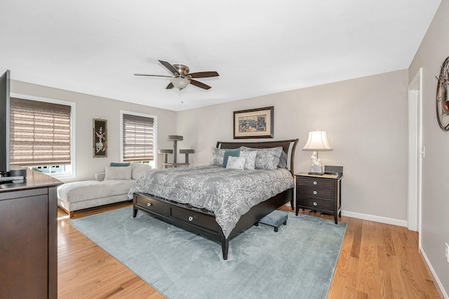 4 Chestnut St, Hudson, NH 03051 - bedroom featuring light wood finished floors and a ceiling fan