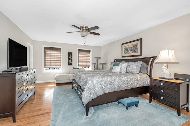 4 Chestnut St, Hudson, NH 03051 - bedroom featuring light wood-type flooring and a ceiling fan