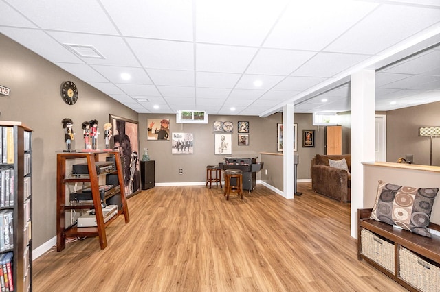 4 Chestnut St, Hudson, NH 03051 - dining area featuring light wood finished floors, a drop ceiling, and recessed lighting