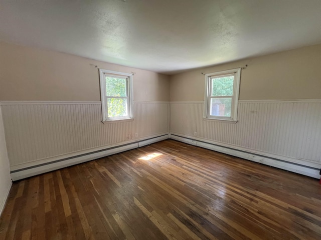 2 Kimball Ter, Danville, NH 03819 - spare room with wainscoting, hardwood / wood-style flooring, healthy amount of natural light, and baseboard heating