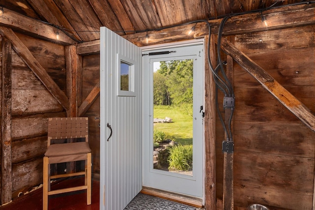 45 Atlantic Ave, North Hampton, NH 03862 - doorway featuring wood ceiling