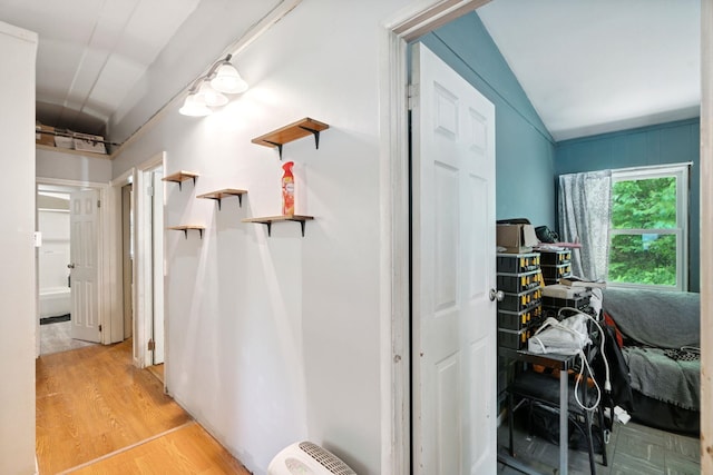 16 Brierbrook Ln, Springfield, VT 05156 - hall featuring light wood-style floors and lofted ceiling