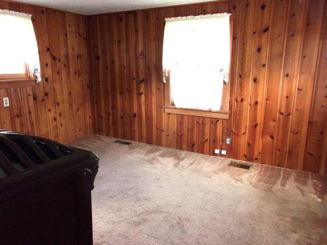 70 Wild Ammonoosuc Rd, Haverhill, NH 03785 - unfurnished room with wood walls and carpet floors