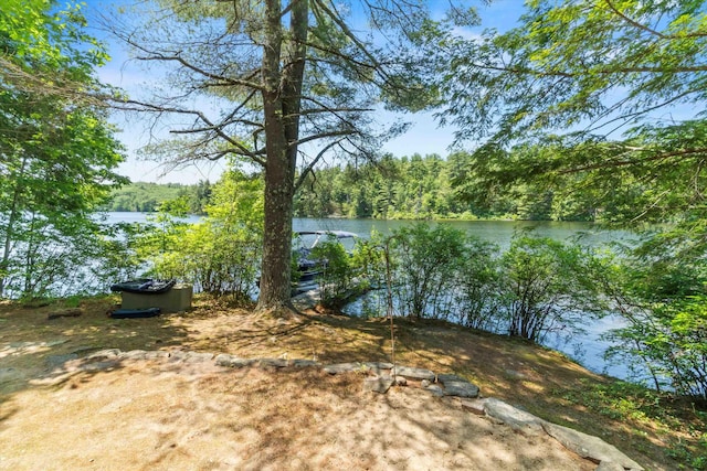73 Lost Ln, Deering, NH 03244 - view of yard featuring a water view and a forest view