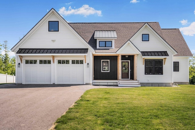 422 Blane Cir Unit 50, Pembroke, NH 03275 - modern farmhouse style home with a standing seam roof, a shingled roof, and driveway