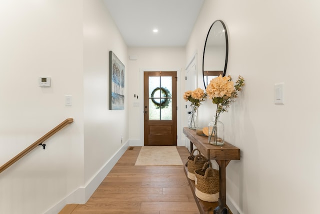 422 Blane Cir Unit 50, Pembroke, NH 03275 - foyer entrance with light wood-style floors and recessed lighting