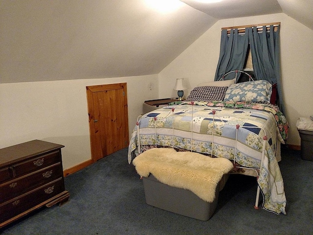 5559 W Creek Rd, Brandon, VT 05733 - carpeted bedroom with lofted ceiling