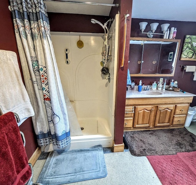 5559 W Creek Rd, Brandon, VT 05733 - full bathroom featuring a shower stall and vanity