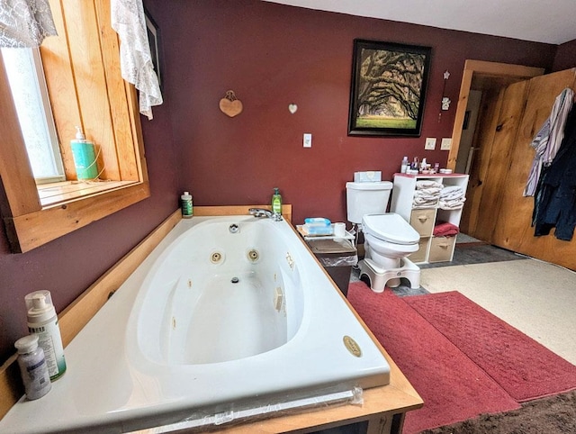 5559 W Creek Rd, Brandon, VT 05733 - full bathroom with a whirlpool tub and toilet