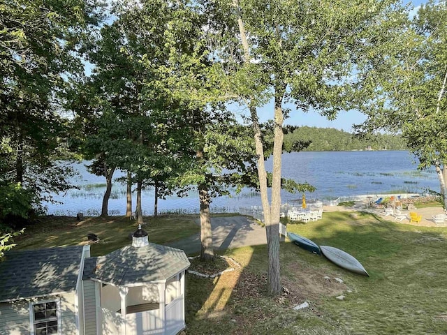 207 Long Pond Rd, Danville, NH 03819 - view of green lawn with a water view