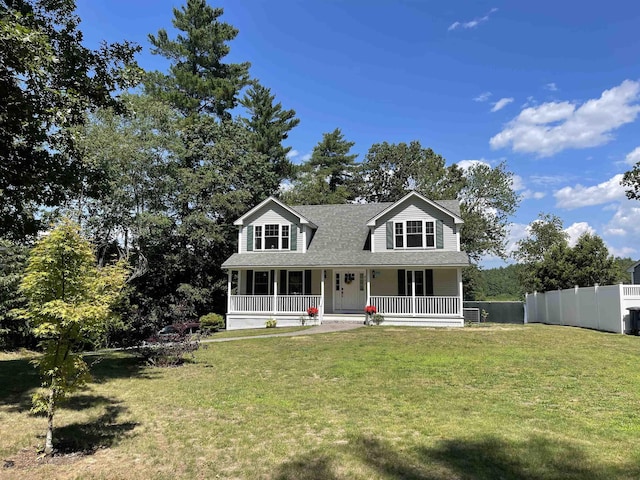 207 Long Pond Rd, Danville, NH 03819 - view of front of house featuring a porch and roof with shingles