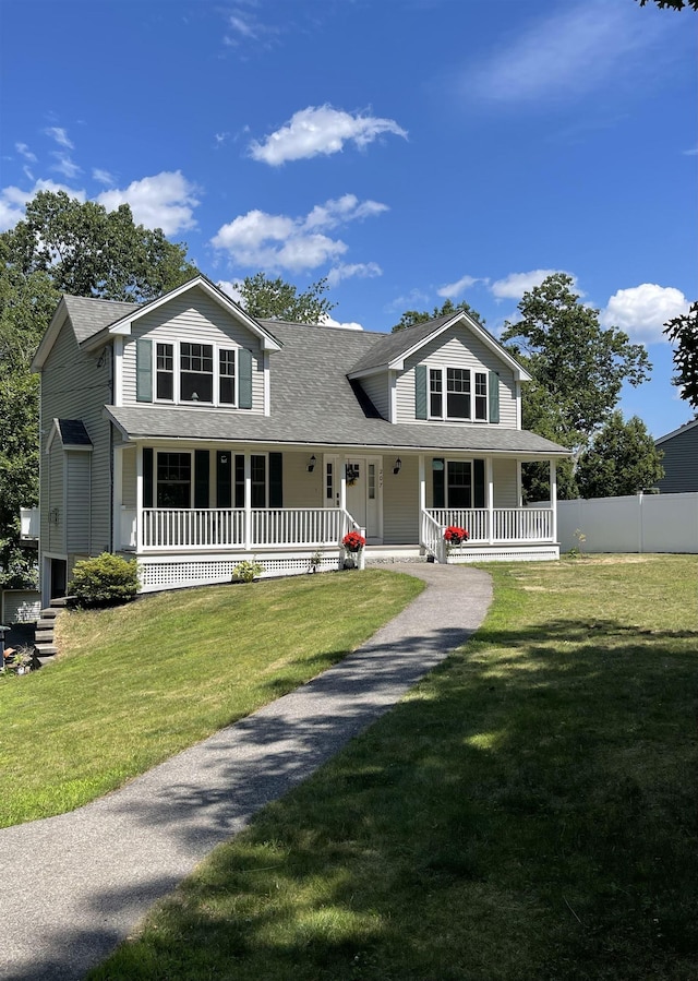 207 Long Pond Rd, Danville, NH 03819 - view of front facade featuring a porch and roof with shingles