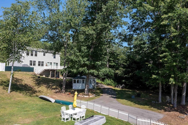 207 Long Pond Rd, Danville, NH 03819 - exterior space with an outbuilding, stairway, and asphalt driveway