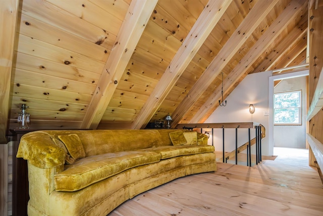 371 W Tinmouth Rd, Pawlet, VT 05761 - additional living space featuring wooden ceiling and hardwood / wood-style floors