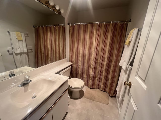 8B Deer Crk, Dover, VT 05356 - bathroom featuring vanity, tile patterned floors, and curtained shower