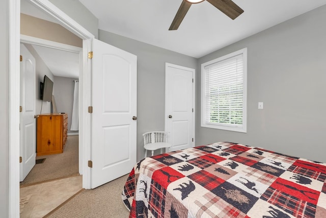 16 Damsite Rd, Barnstead, NH 03225 - bedroom with light carpet and a ceiling fan