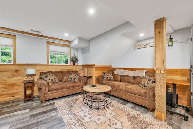 16 Damsite Rd, Barnstead, NH 03225 - living room with wood finished floors and recessed lighting