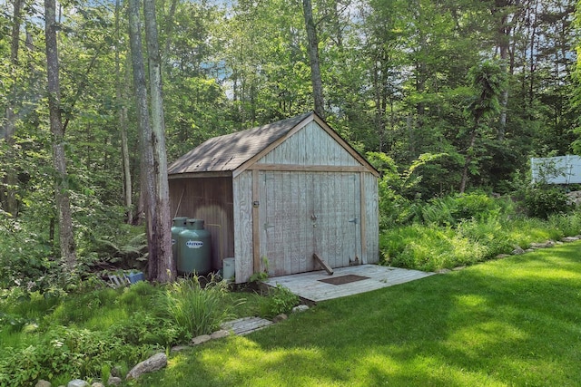 16 Damsite Rd, Barnstead, NH 03225 - view of shed with a view of trees
