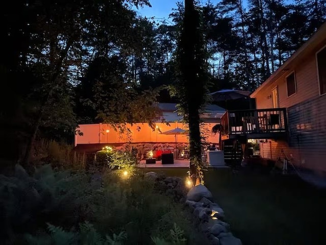 16 Damsite Rd, Barnstead, NH 03225 - view of yard with stairs and a deck