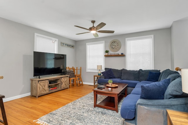 16 Damsite Rd, Barnstead, NH 03225 - living area with light wood-type flooring and ceiling fan