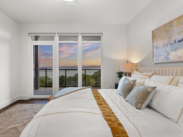 125 Cambrian Way Unit 610, Burlington, VT 05401 - bedroom featuring access to outside and wood finished floors