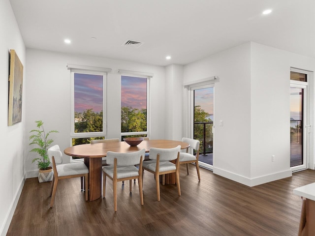 125 Cambrian Way Unit 610, Burlington, VT 05401 - dining area featuring dark wood finished floors and recessed lighting