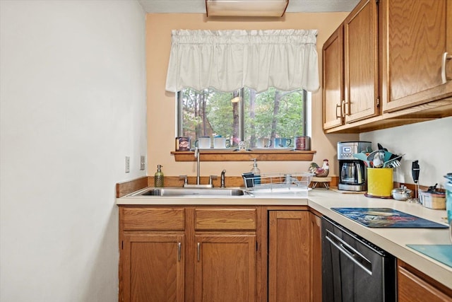 79 Dunvegan Woods Dr Unit 79, Hampton, NH 03842 - kitchen featuring dishwasher, light countertops, and brown cabinets