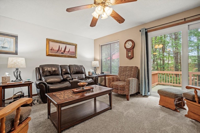 79 Dunvegan Woods Dr Unit 79, Hampton, NH 03842 - living area featuring carpet flooring and ceiling fan