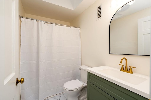 129 Fisherville Rd Unit 26, Concord, NH 03303 - bathroom with vanity, marble look tiles, and a shower with shower curtain