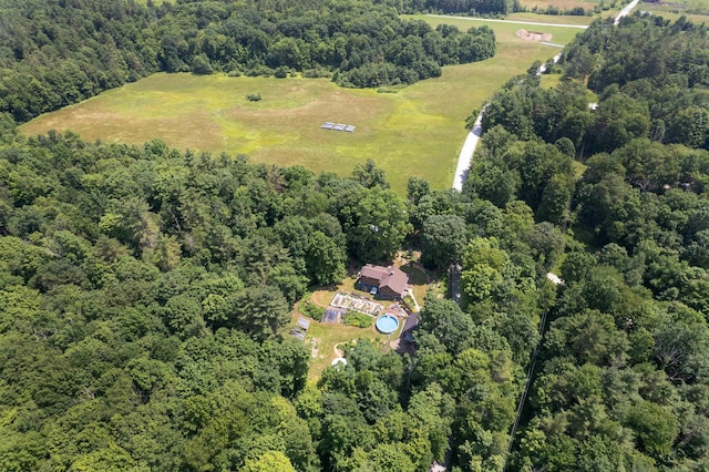 30 W Rd, Hubbardton, VT 05743 - aerial view of property and surrounding area featuring a heavily wooded area