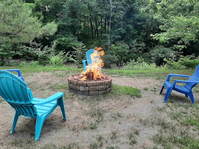 11 Captain Lovewell Ln, Ossipee, NH 03814 - view of yard featuring an outdoor fire pit