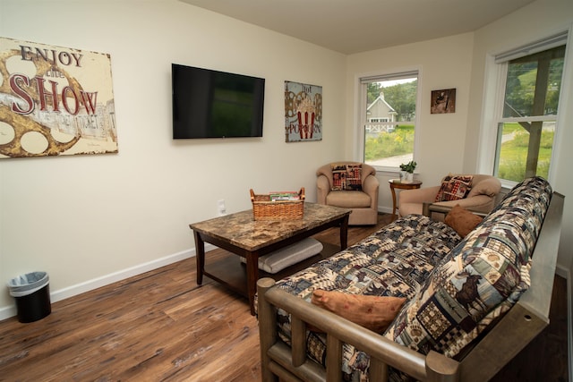 12 Encore Pl, Dover, VT 05356 - living area featuring wood finished floors and baseboards