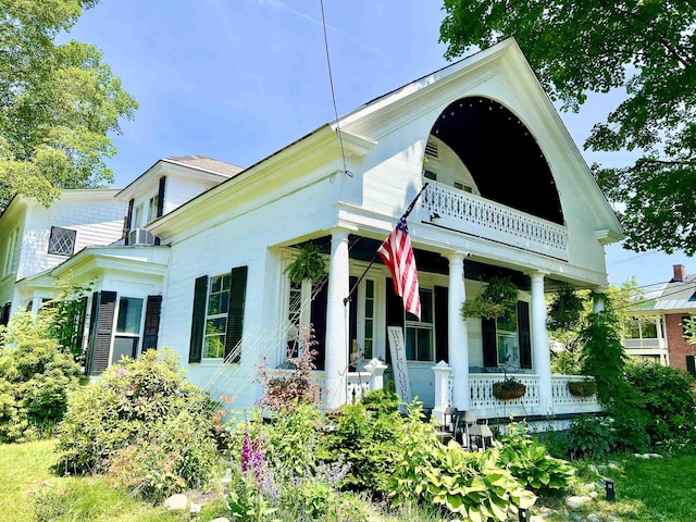 21 Main St, Rockingham, VT 05154 - neoclassical home featuring a porch and a balcony