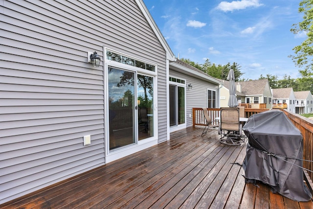 25 Reserve Way Unit 60, Milford, NH 03055 - wooden deck with outdoor dining area and area for grilling