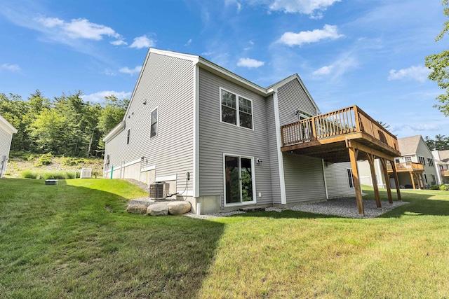 25 Reserve Way Unit 60, Milford, NH 03055 - rear view of property with a wooden deck and a yard