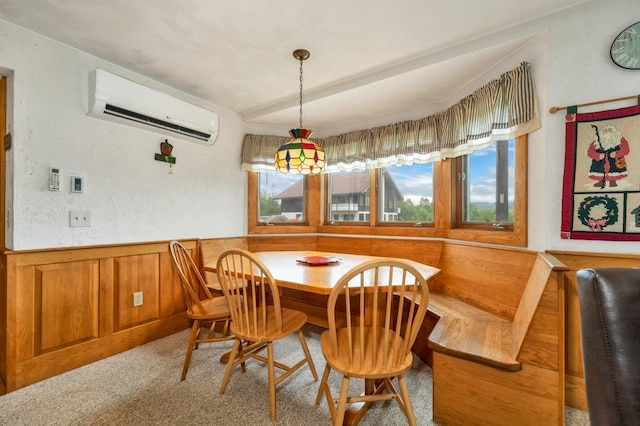 F22 Christmas Mountain Rd Unit 22, Bartlett, NH 03812 - dining space with an AC wall unit and wainscoting