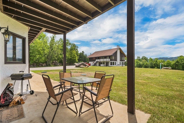 F22 Christmas Mountain Rd Unit 22, Bartlett, NH 03812 - view of patio / terrace featuring outdoor dining area and grilling area